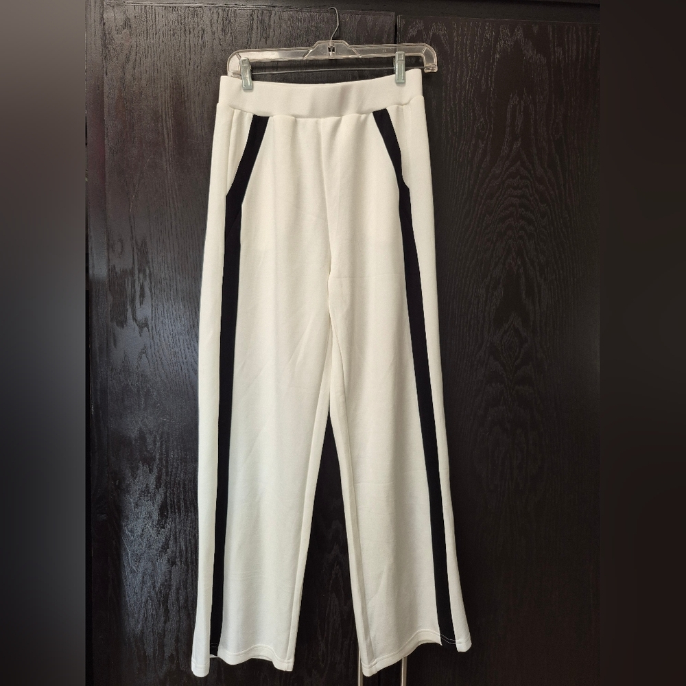 Casual Stripe Stretchy Comfy Pants Sz SMALL